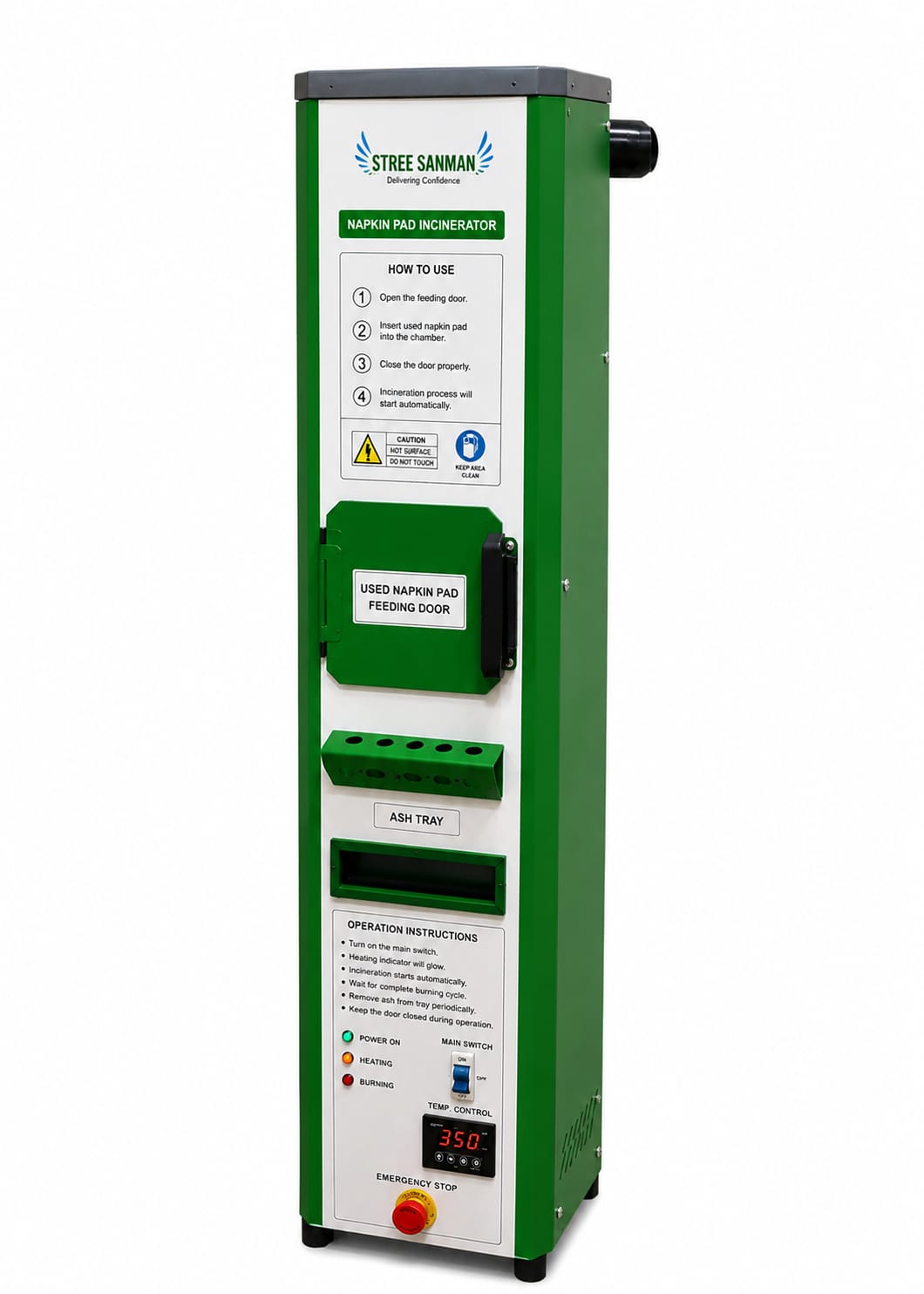 Sanico sanitary napkin incinerator